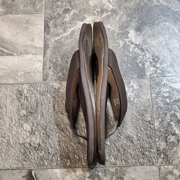 Olukai Ohana Brown Flip Flop Thong Sandals - Picture 4 of 9